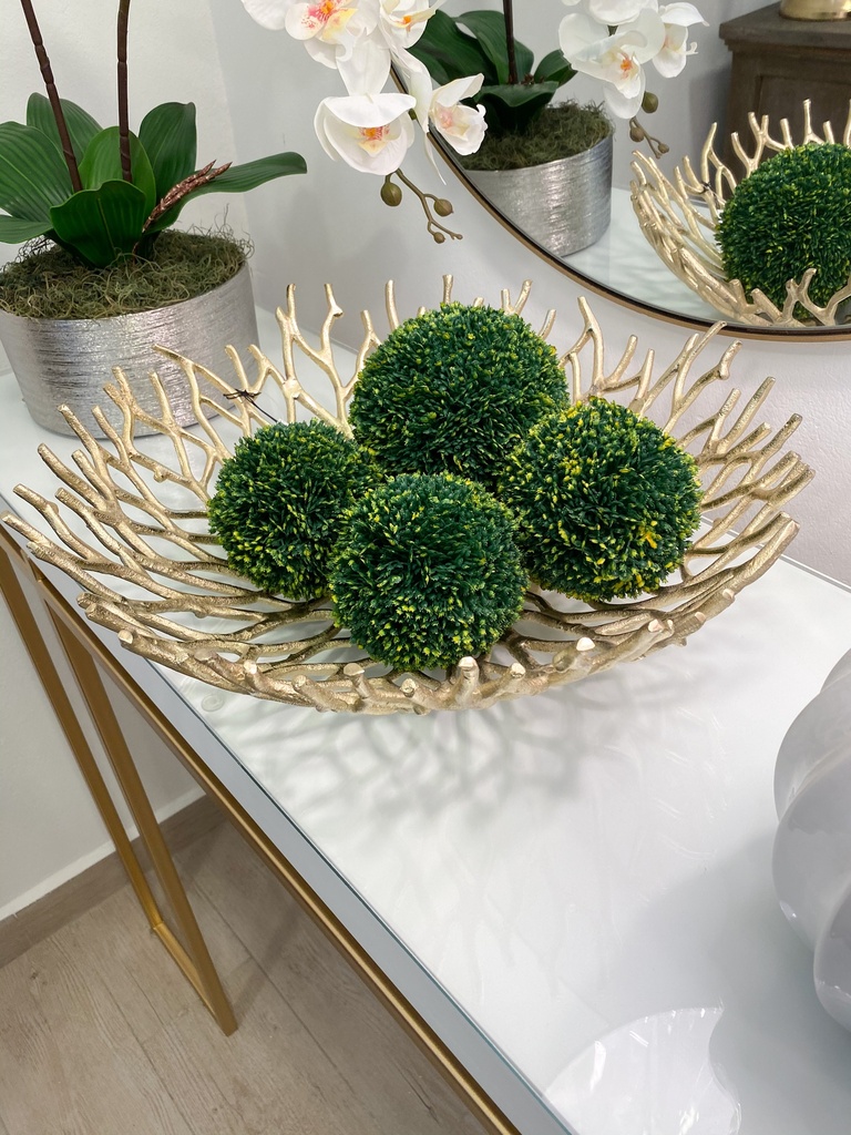 Set de 3 esferas decorativas verdes