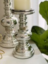 Candelabros de Mercury Glass redondos
