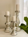 Candelabros de Mercury Glass redondos