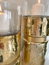 Set de 2 Candelabros Dorados de Mercury Glass