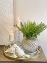 Set de 2 candelabros de cristal facetados