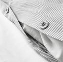 Forro de duvet blanco y gris