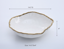 Bowl de porcelana para servir oversized (Dorada y plateada))