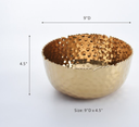 Bowl de porcelana dorado