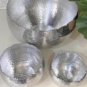 Bowl martillado plateado