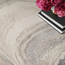 Alfombra Brushstrokes crema y gris
