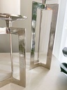 Set de 2 Candelabros modernos plateados