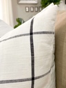 Cojín Plaid blanco y negro