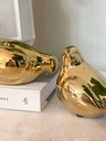 Set de 2 pájaros dorados brillantes