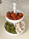 Set de 12 mini velvet pumpkins
