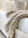 Chunky knit throw