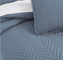 Quilt Set Chevron blue unipersonal