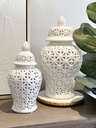 Ginger jar blanco con textura