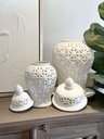 Ginger jar blanco con textura