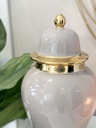 Ginger Jar Gris y Dorado