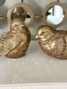 Set de 2 Pajaros Dorados de Resina