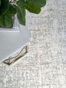 Alfombra Rush gris claro, dorada y crema