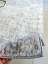 Alfombra Rush gris claro, dorada y crema