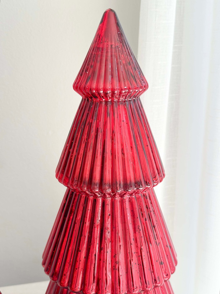 Set de 2 Arboles Rojos Mercury Glass
