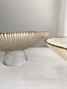 Bowl dorado en pedestal (2 tamaños)