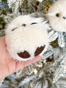 Set de 2 búhos fluffy blancos