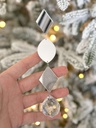 Ornamento de espejo colgante con cristal