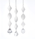 Ornamento de espejo colgante con cristal
