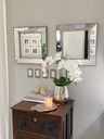Arreglo de Peonies en base de mercury glass