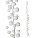 Guirnalda blanca perlas escarchada