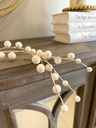 Guirnalda dorada perlas ivory