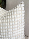 Forro crema cuadros blancos