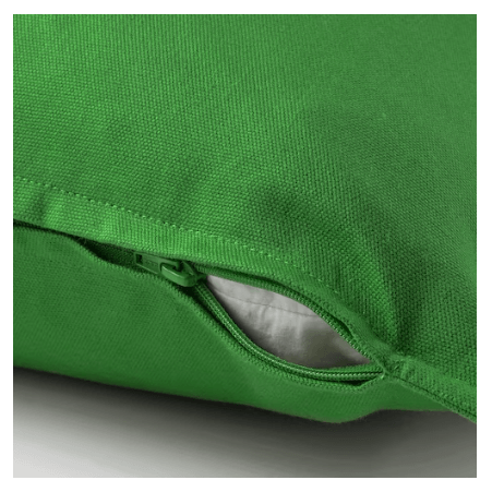 Forro de cojin verde algodon