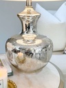 Lampara redonda de mercury glass