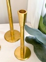 Set de 3 Candelabros dorados de metal