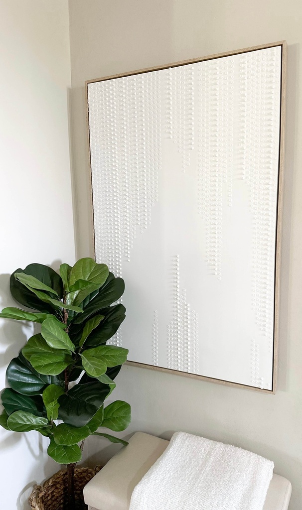 Cuadro blanco con textura moderna