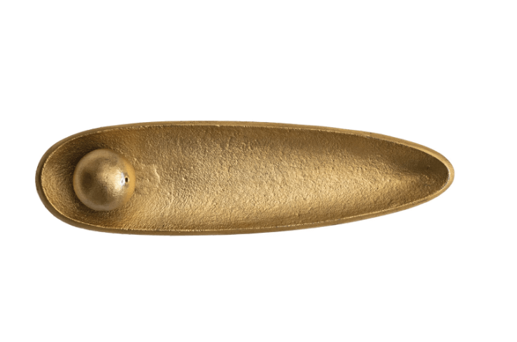 Porta incienso dorado