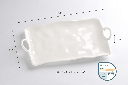 Plato blanco rectangular para servir (2 Tamaños)
