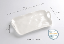 Plato blanco rectangular para servir (2 Tamaños)