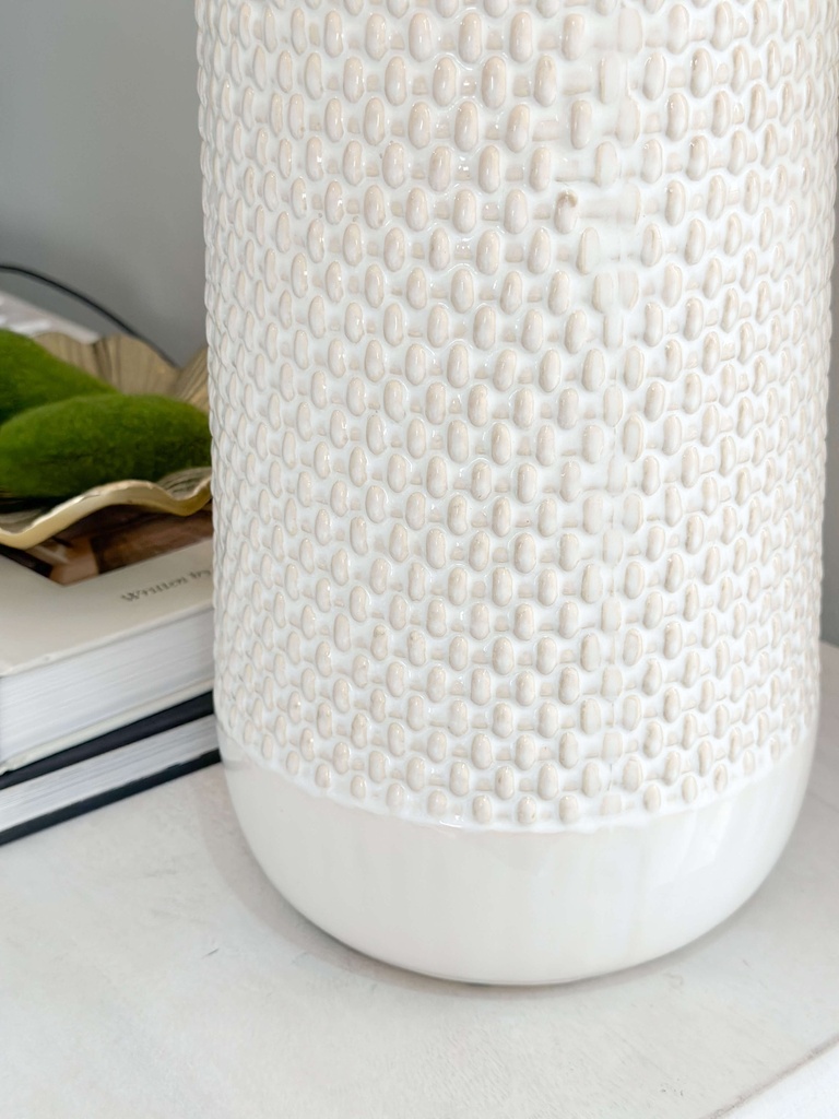 Lampara de ceramica crema