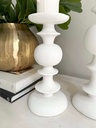Set de 2 candelabros blancos