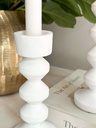 Set de 3 candelabros blancos