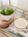 Footed bowl de porcelana (Dorado y Plateado)