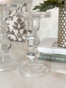 Set de 2 candelabros transparentes