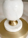 Set de 2 candelabros de marmol y metal