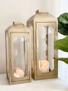 Set de 2 linternas dorado antiguo