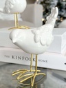 Pajarito blanco de porcelana