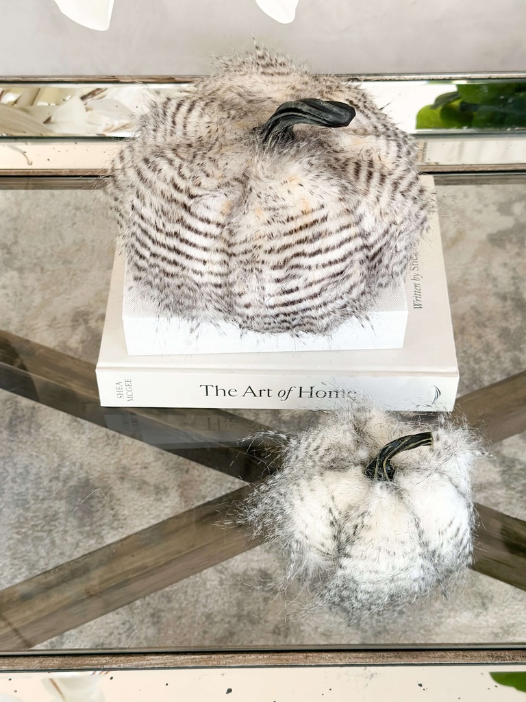 Pumpkin faux fur con lineas
