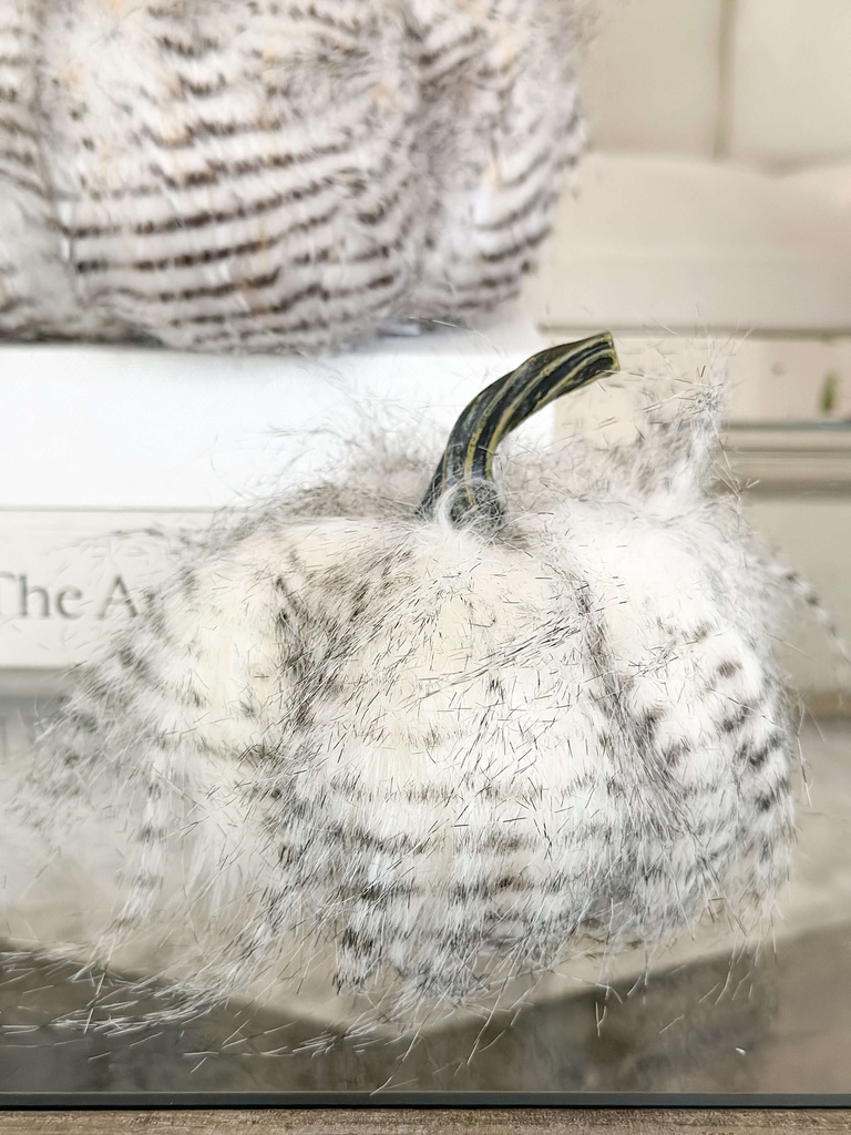 Pumpkin faux fur con lineas