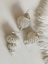 Set de 3 ornamentos plateado finial