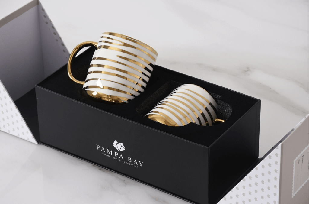 Set de 2 tazas de porcelana y titanio